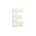 Świecąca Litera LED "E" Light Letter, drewniana biała 17x12 cm
