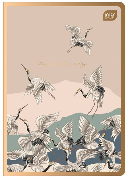 Zeszyt A5 60 kartkowy KRATKA Metallic Satin Gold