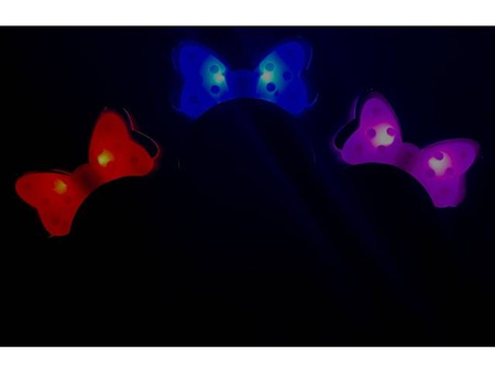 Opaska świecąca w ciemności Myszka Minnie kokardka