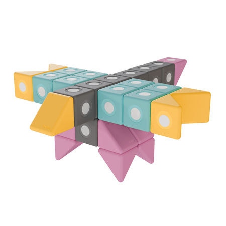 Duże klocki piankowe magnetyczne TUKI zestaw BUILDER 43 elementy