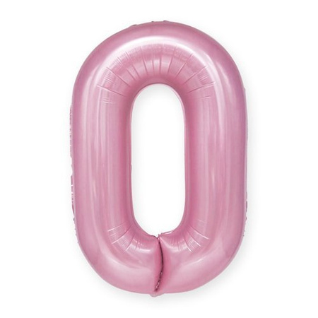 BALON foliowy CYFRA 100 cm RÓŻOWA