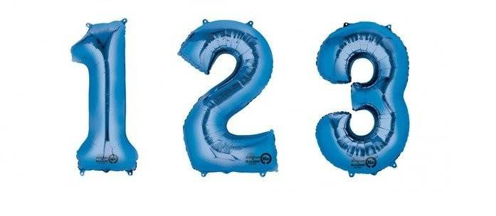 Balon foliowy Anagram Maxi Cyfra Niebieski