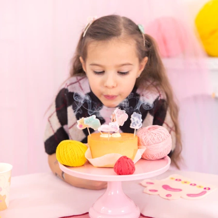 Świeczki urodzinowe pikery Kotki 6 szt.