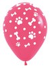 Balon Sempertex Paw Prints GIRL psie łapki 12 cali 1 szt. mix