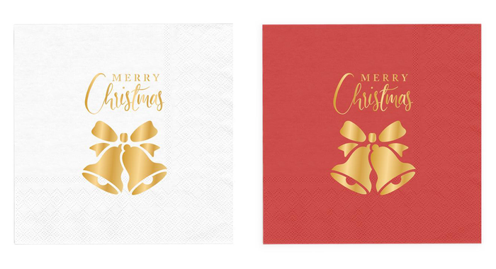 Serwetki świąteczne Dzwoneczki Merry Christmas 10 szt.