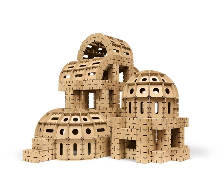 Klocki konstrukcyjne tekturowe do samodzielnego złożenia KOPUŁA Cardblocks