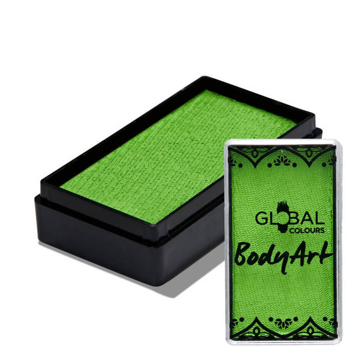 Global Colours farba do twarzy i ciała prostokątna 20g Lime Green