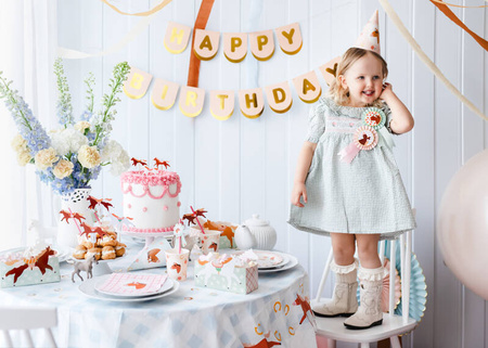 Pudełka na popcorn chipsy przekąski Konie 3 szt.