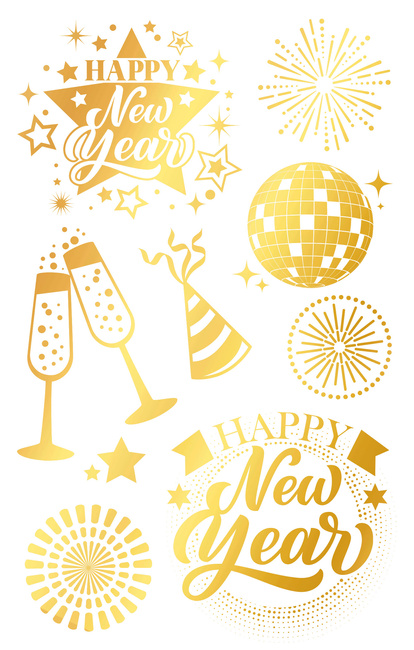 Tatuaże zmywalne wodne złote Sylwester