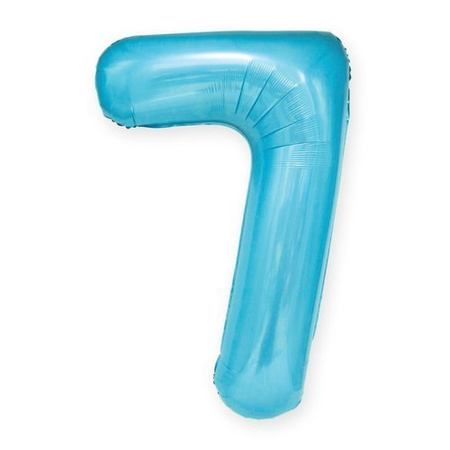BALON foliowy CYFRA 100 cm NIEBIESKA
