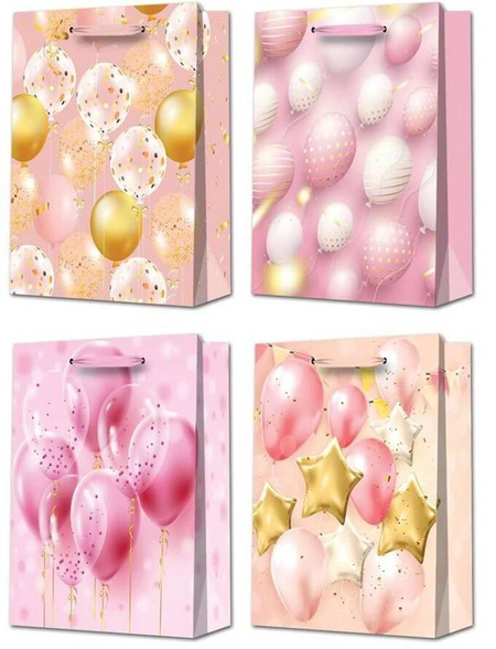 Torebka prezentowa Balony baloniki 32 x26 x10 cm MIX wzorów