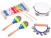 Drewniany zestaw instrumentów muzycznych 4w1