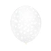 Balon przeźroczysty konfetti papierowe białe 1 szt.