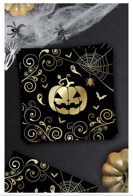 Serwetki papierowe Dynia Pajęczyny HALLOWEEN 33 cm 12 szt.