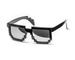 Pikselowe okulary imprezowe 8 bit pixel - czarne/lustrzane