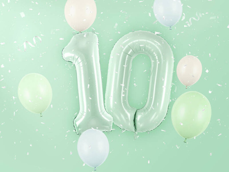 Balon foliowy CYFRA 1 pastelowy zielony 72 cm