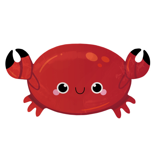 KRAB czerwony balon foliowy 64x36 cm