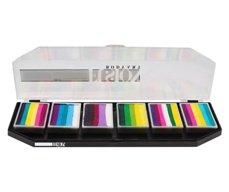 Farby do twarzy Split Cake Paleta FUSION Body Art Leanne's Pretty Rainbow