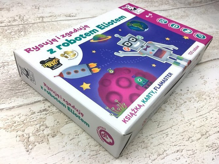 RYSUJĘ I ZGADUJĘ Z ROBOTEM ELIOTEM KSIĄŻKA KARTY KAPITAN NAUKA