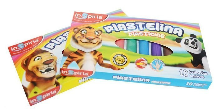 Plastelina 10 kolorów miękka Inspiria