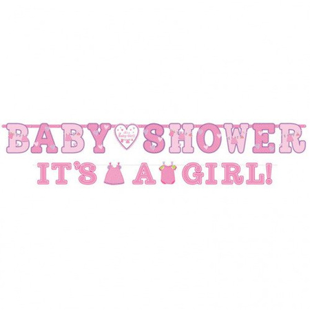 Baner "Baby Shower It's a Girl!"