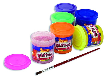 Farby Plakatowe Z Brokatem 6 Kolorów x 55ml Jovi