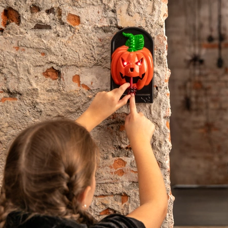 Dzwonek do drzwi Halloween 19,5x11 cm DYNIA z dźwiękiem i światłem
