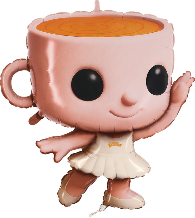 Balon foliowy Brainrot Ballerina Cappuccina 54x56 cm