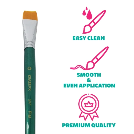 Pędzel do malowania twarzy i ciała KrazeFX - Flat 3/4