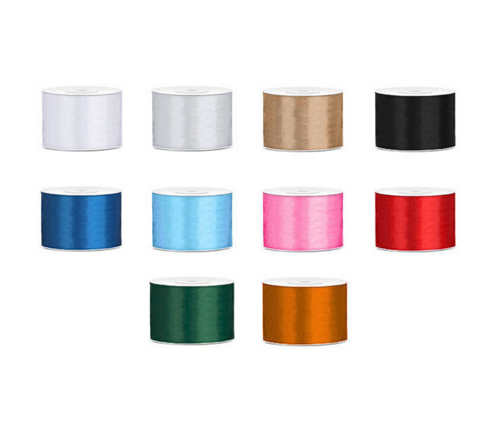 Tasiemka satynowa WSTĄŻKA dekoracyjna 25m szerokość 50mm