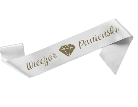 Szarfa satynowa WIECZÓR PANIEŃSKI (różne kolory)