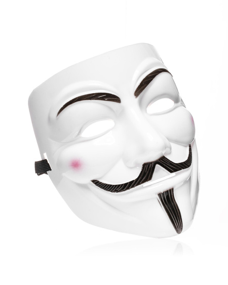 Maska V jak Vendetta - Anonymous, Guy Fawkes - BIAŁA