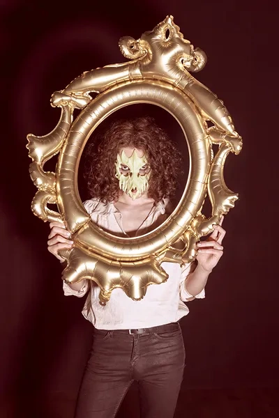 Maska Czaszka świecąca w ciemności 14.5x18cm