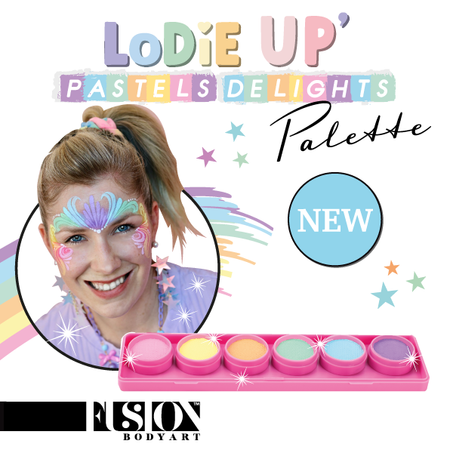 Farby do twarzy Paleta FUSION Body Art Lodie Up Pastels Delights