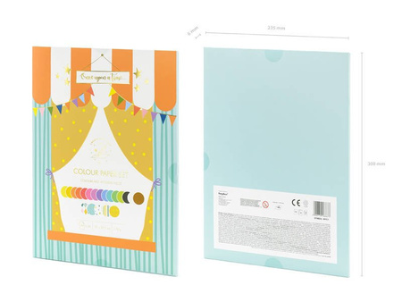 Wycinanki A4 papier kolorowy zestaw z teczką (mix wzorów)