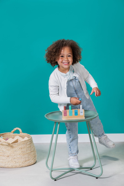 Drewniana gra zręcznościowa patyczki Pop-up BS Toys