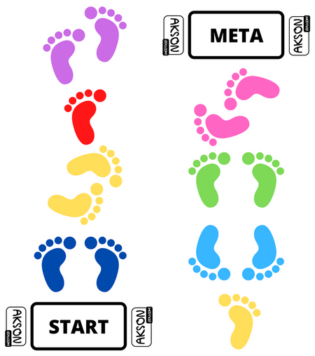 Mata Animacyjna Skaczące Stópki 45x200 cm