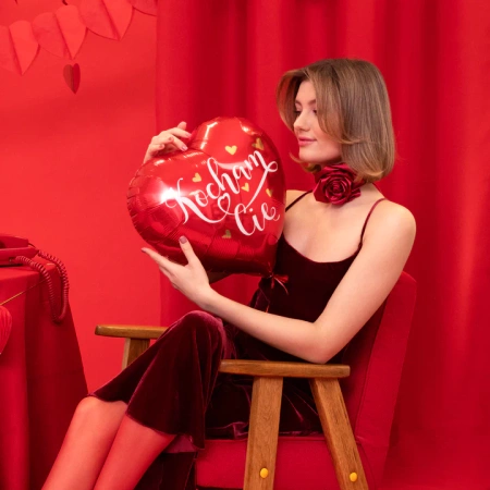 Balon foliowy serce z nadrukiem Kocham Cię 18 cali