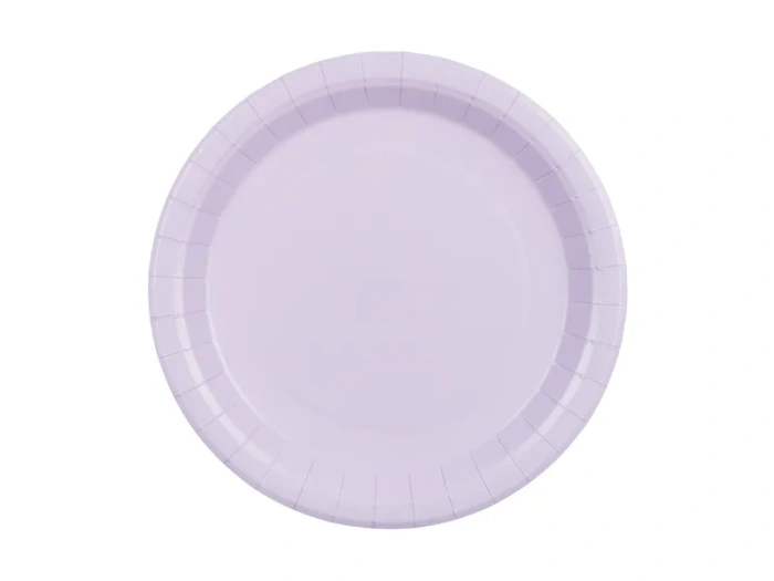 Talerzyki papierowe lawendowe 23 cm, 6 szt. PartyDeco