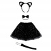 Zestaw Kotek Czarny ze spódniczką