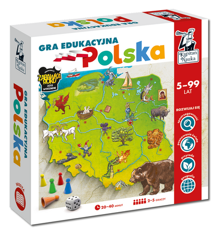 POLSKA NOWE WYDANIE GRA EDUKACYJNA KAPITAN NAUKA