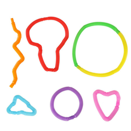 Rurki Sensoryczne zabawka edukacyjna gąsienica 8 szt.