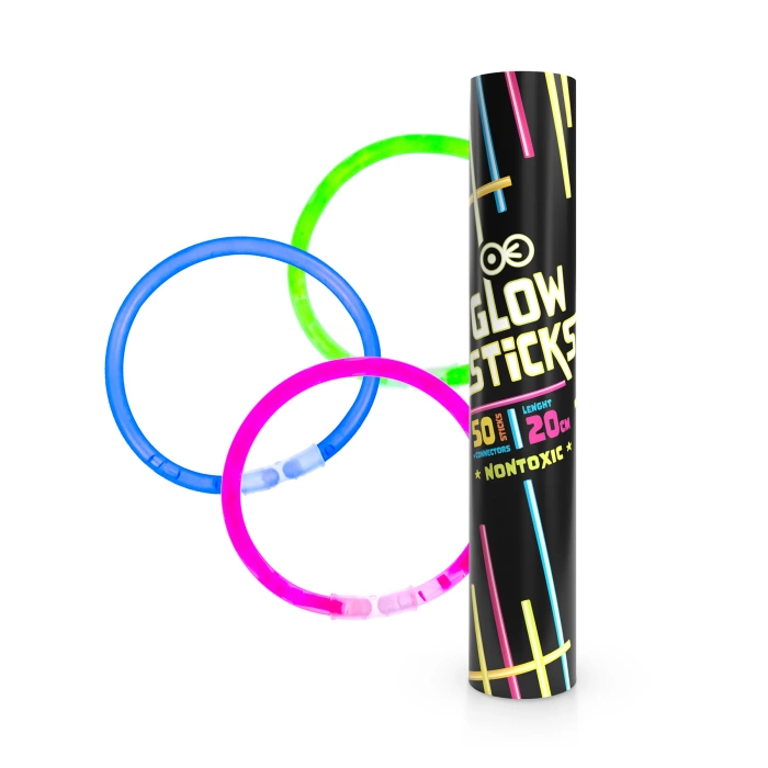 Bransoletki łamane świecące FLUO (Glow Stick) MIX 50 szt.