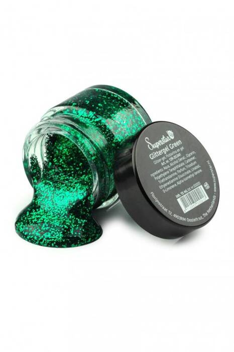 Brokat w żelu do ciała i włosów Green zielony Superstar 15 ml