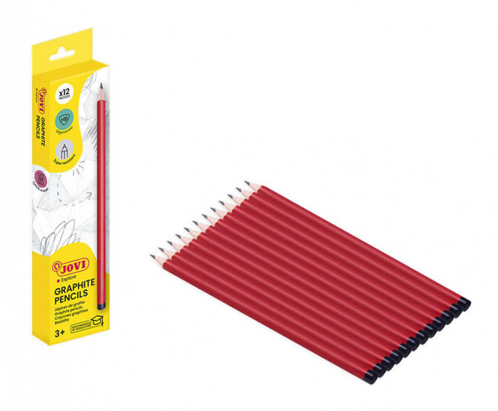 Ołówki HB grafitowe trójkątne JOVI 12 szt.