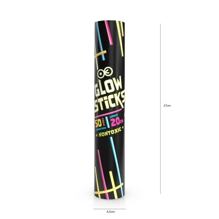 Bransoletki łamane świecące FLUO (Glow Stick) MIX 50 szt.