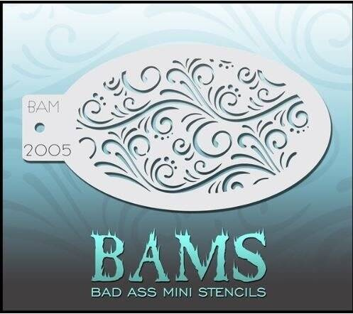 Szablon do malowania twarzy i ciała Bad Ass Mini Stencils