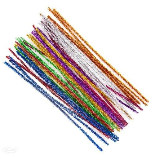 Druciki kreatywne METALIZOWANE 30 cm 40szt