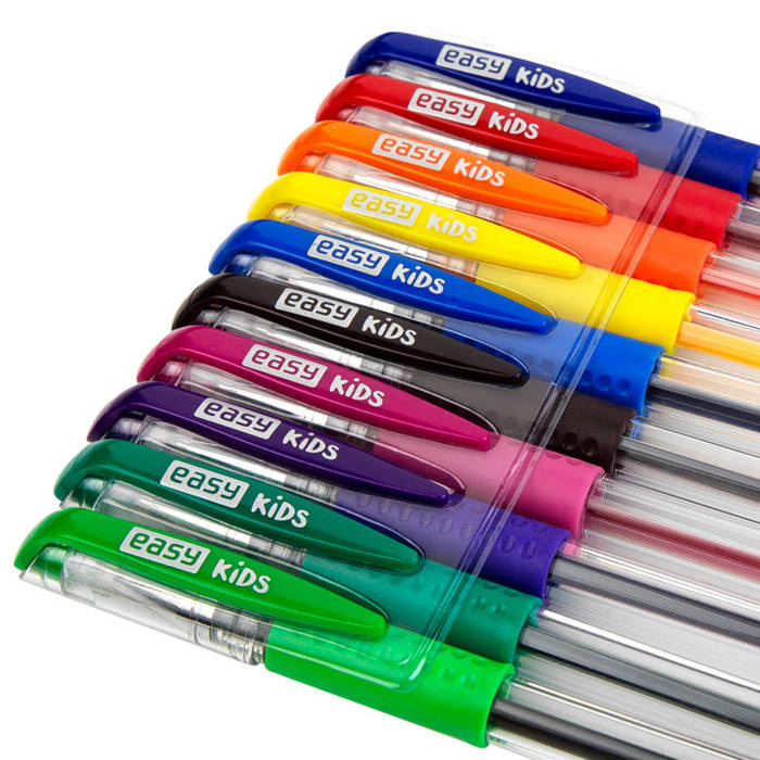 Żelopisy Easy Glitter 10 kolorów