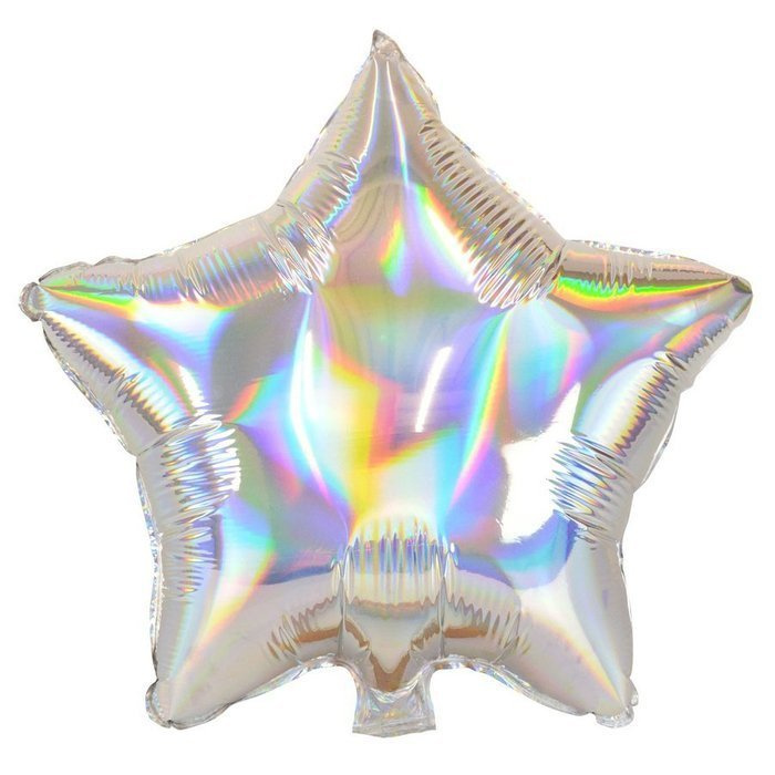 Gwiazdka opalizujący balon foliowy HOLO 18''